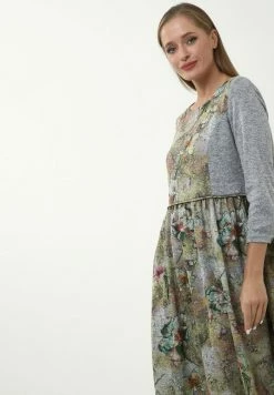 Madam-T KLEID CHARLIS - Robe De Jour - Oliv, Grau -Madam-T Soldes 2022 0011bc59bca1421d9a2ac7c83a023c58