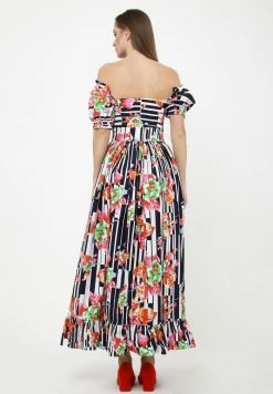 Madam-T FEDERIKA - Robe Longue - Blau/rosa -Madam-T Soldes 2022 0041a90449254979a9886742fb82bf41