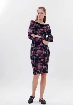 Madam-T JANINE - Robe Fourreau - Blau/rosa -Madam-T Soldes 2022 00d3481f5dfe4c17b1b13068e769c618