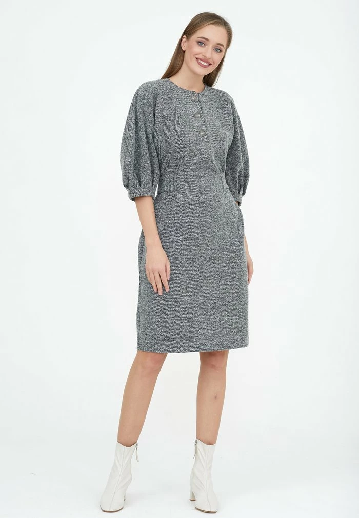 Madam-T BRUNILDA - Robe Fourreau - Blau / Utthit 2 Madam-T BRUNILDA - Robe Fourreau - Blau / Utthit – Image 2