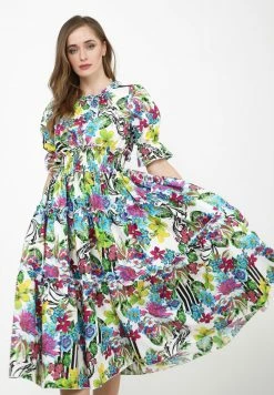 Madam-T Robe De Jour - Weiß Hellblau -Madam-T Soldes 2022 025b456055db476a8cc2e0dc08d7d66d