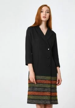 Madam-T ELMA - Robe De Jour - Schwarz, Orange