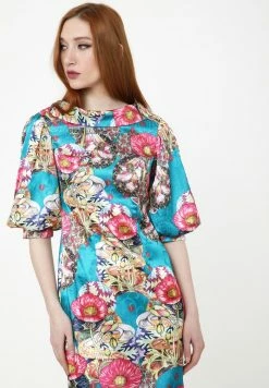 Madam-T Robe Fourreau - Aqua, Rosa -Madam-T Soldes 2022 02e2a594f5b74a26a447ea386e763473