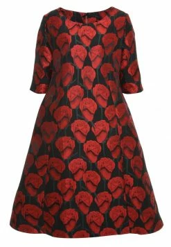 Madam-T ASIDA - Robe De Jour - Schwarz, Rot -Madam-T Soldes 2022 02eaf4206f4448f4bcf00f024aad737c