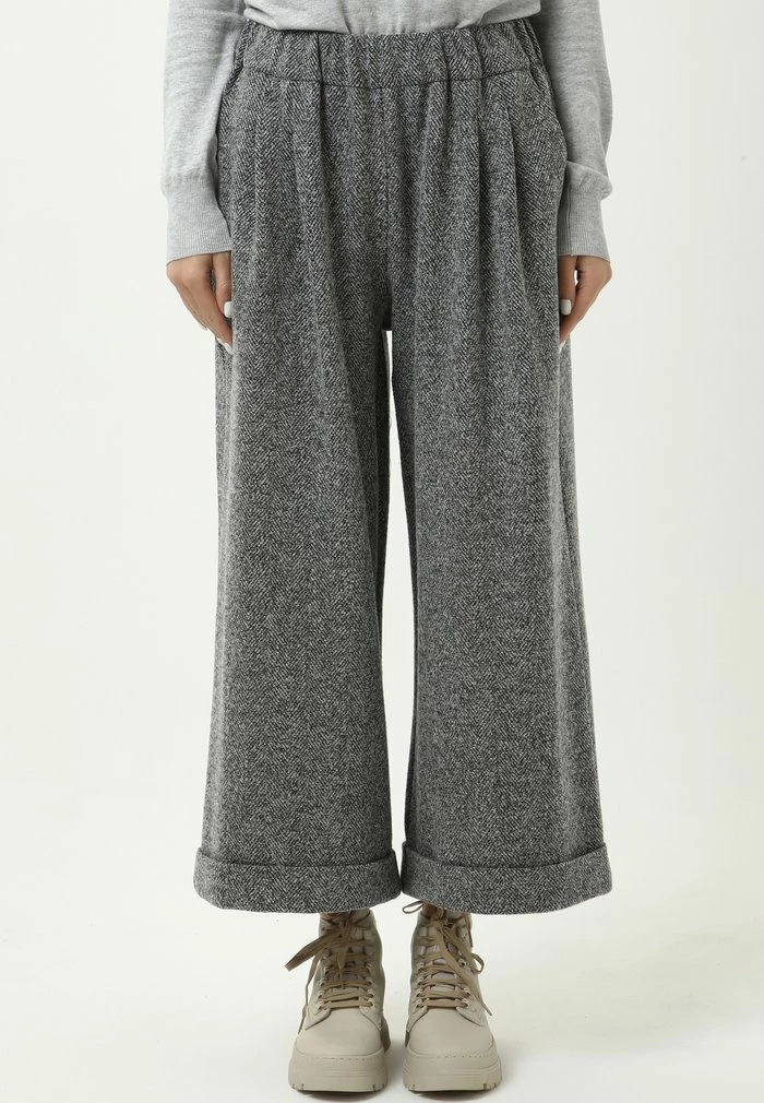 Madam-T TRESSA - Pantalon Classique - Schwarz/weiß 1 Madam-T TRESSA - Pantalon Classique - Schwarz/weiß