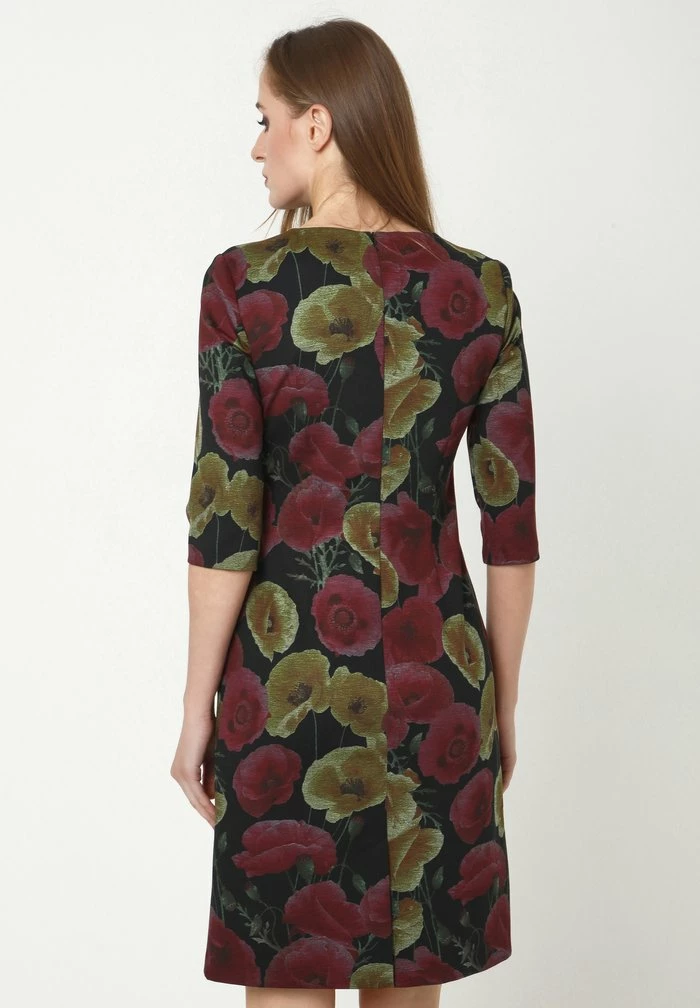 Madam-T JERSEYKLEID - Robe En Jersey - Schwarz/weinrot 3 Madam-T JERSEYKLEID - Robe En Jersey - Schwarz/weinrot – Image 3