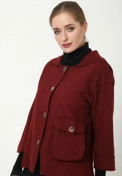 Madam-T PIRA - Gilet - Weinrot -Madam-T Soldes 2022 0441685e82d940b09f4ca288397976c2