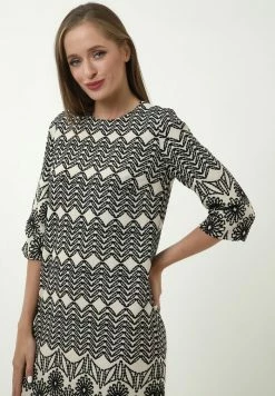 Madam-T Robe De Jour - Beige, Schwarz -Madam-T Soldes 2022 04aef430d99044ba8008909eb09ba10b