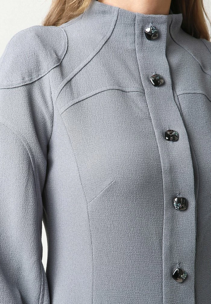 Madam-T LIVARA - Robe Chemise - Lichtgrau 5 Madam-T LIVARA - Robe Chemise - Lichtgrau – Image 5