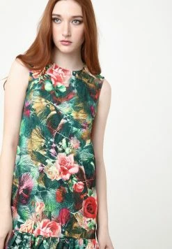 Madam-T GAISA - Robe De Jour - Grün, Koralle -Madam-T Soldes 2022 054bd04780284661a250273cfe7f75b2