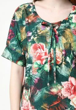 Madam-T LAURA - Robe De Jour - Grün, Koralle -Madam-T Soldes 2022 05a12a0b5e844cd5bcf1d6f1e2a5f839