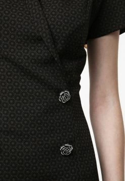 Madam-T KONTATA - Robe Fourreau - Khaki/ Schwarz -Madam-T Soldes 2022 06f601d5fcbf410ea5f0ad2f63415231