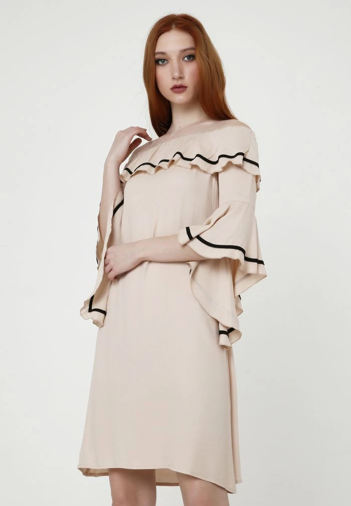 Madam-T SALLY - Robe De Jour - Beige 1 Madam-T SALLY - Robe De Jour - Beige