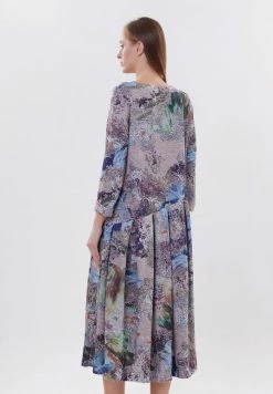 Madam-T DEMETRANA - Robe Pull - Beige/ Blau -Madam-T Soldes 2022 07db57d2bbee40cc8ff551855f174b1d