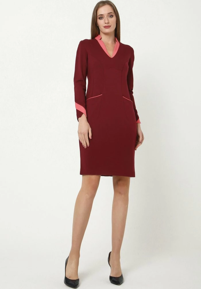 Madam-T Robe En Jersey - Weinrot 4 Madam-T Robe En Jersey - Weinrot – Image 4