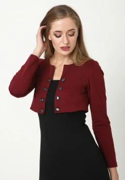 Madam-T Robe En Jersey - Schwarz, Weinrot -Madam-T Soldes 2022 0835a1af844c4f3cb12f95f9af424fa1