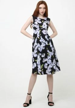 Madam-T KANTRI - Robe De Jour - Schwarz, Blau -Madam-T Soldes 2022 083d0e06f7a949ceafcdbf342825f5c6