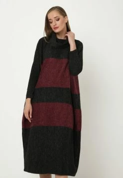 Madam-T Robe Pull - Schwarz Weinrot