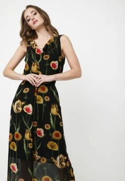 Madam-T ZAKIA - Robe De Jour - Schwarz, Gelb -Madam-T Soldes 2022 0920f72d02a64f22864d999d8e3a9516