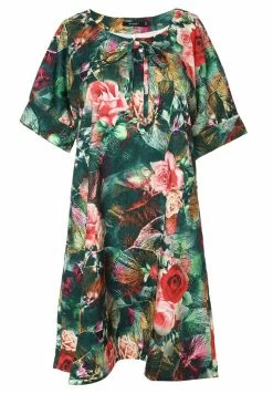 Madam-T LAURA - Robe De Jour - Grün, Koralle -Madam-T Soldes 2022 0950f2218ff744d3a6e3eccdfa0c74cb