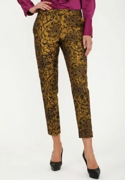 Madam-T MARIO - Pantalon Classique - Schwarz/senf