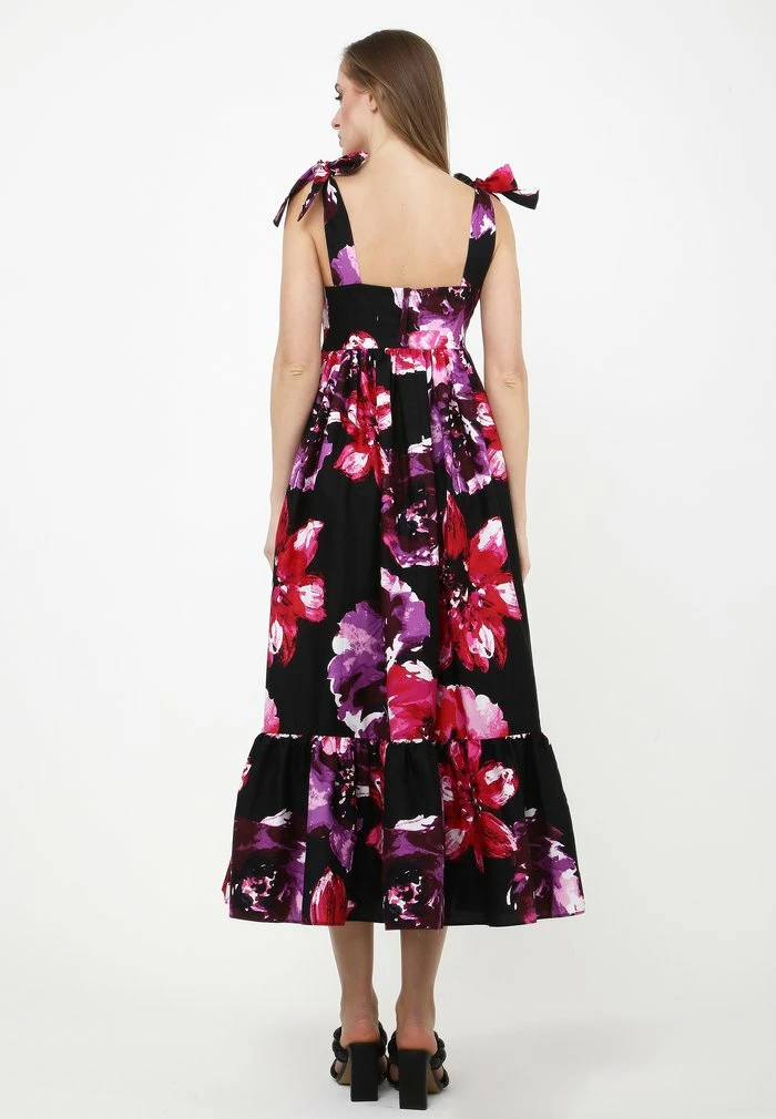 Madam-T Robe Longue - Schwarz, Himbeere 2 Madam-T Robe Longue - Schwarz, Himbeere – Image 2