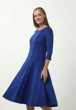 Madam-T MIXA - Robe De Jour - Indigo -Madam-T Soldes 2022 0a8cbf51751f45aca7c524036e58e84a