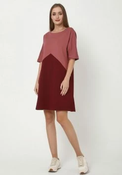 Madam-T LOLITA - Robe En Jersey - Weinrot Rosa -Madam-T Soldes 2022 0b010e6a1ce04bf69a61ff26cb417978