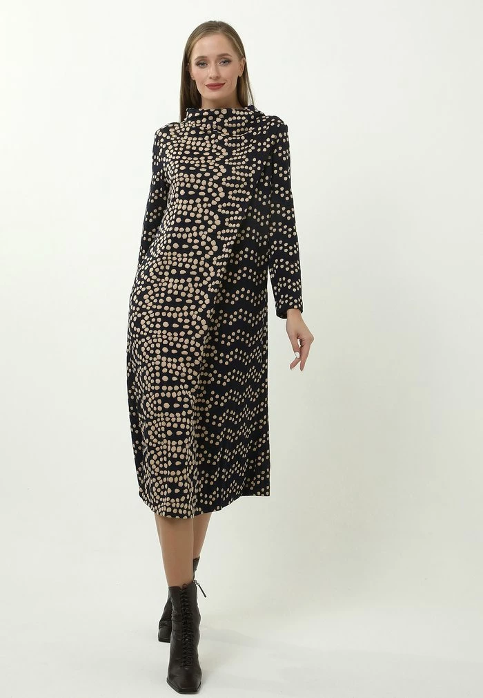 Madam-T KLEID LILUNA - Robe De Jour - Blau, Creme 2 Madam-T KLEID LILUNA - Robe De Jour - Blau, Creme – Image 2