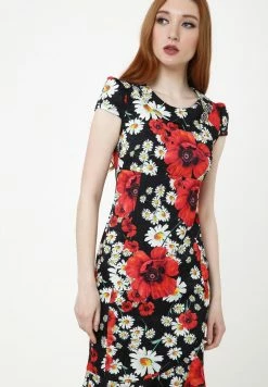 Madam-T DEVENTA - Robe De Jour - Schwarz, Rot -Madam-T Soldes 2022 0b7dd0525c154078a4d7cffeb4af816c