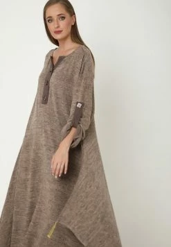 Madam-T PULSARA - Robe Longue - Dunkel-beige -Madam-T Soldes 2022 0bded1bb6c4c4ca194ae6b818262222f