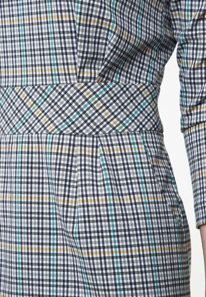 Madam-T Robe Fourreau - Grau Gelb 5 Madam-T Robe Fourreau - Grau Gelb – Image 5