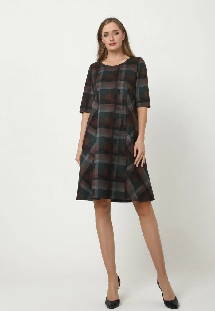 Madam-T ASIDA - Robe En Jersey - Grün, Braun 2 Madam-T ASIDA - Robe En Jersey - Grün, Braun – Image 2