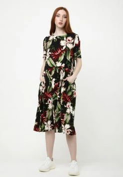 Madam-T Robe De Jour - Schwarz, Grün