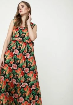 Madam-T LENOR - Robe De Jour - Schwarz, Orange -Madam-T Soldes 2022 0e352bcf20f045828fc5fc834041d123