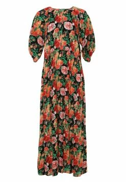 Madam-T GRETELE - Robe Longue - Schwarz Orange -Madam-T Soldes 2022 0eb5b581029842e69794536b1c78ee54