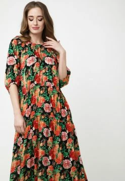 Madam-T GRETELE - Robe Longue - Schwarz Orange -Madam-T Soldes 2022 0f1d02fff38143ceb36e1e9a8977dfa1