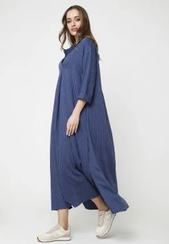 Madam-T CLARICE - Robe Longue - Blau/weiß -Madam-T Soldes 2022 0fc1cf33f00641459fb9f4880a8e0cdc