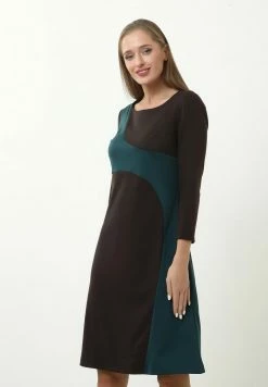 Madam-T OVARA - Robe De Jour - Brown, Aqua -Madam-T Soldes 2022 0ff0969726f846a3b131b95c3d21316b
