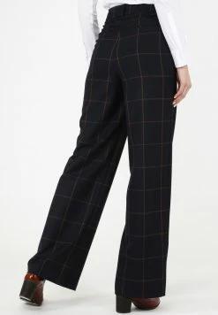 Madam-T HOSE MERIL - Pantalon Classique - Blau/ Braun -Madam-T Soldes 2022 1048ac680691471ea2f3f4929e1f0b9b