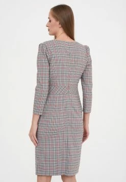 Madam-T ALIA - Robe Fourreau - Grüner Zig / Rot -Madam-T Soldes 2022 10968d3bd64b4eb3a656d6a0f37555b9