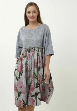 Madam-T KLEID OFELIA - Robe Fourreau - Grau, Khaki -Madam-T Soldes 2022 10a25e61d6ae410d9ddd26d3fe888936