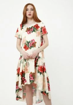 Madam-T Robe De Jour - Beige, Rot