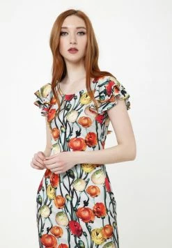 Madam-T Robe De Jour - Hellgrau Rot -Madam-T Soldes 2022 10e8ec5f0ed4469c8138a9669c926462