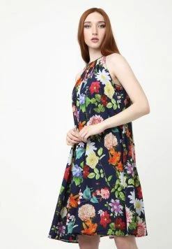 Madam-T FAVIA - Robe De Jour - Blau/koralle -Madam-T Soldes 2022 115b4f41d9064fe7a8e1d7f8a025bdc9