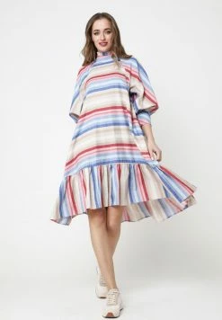 Madam-T Robe De Jour - Beige, Rot