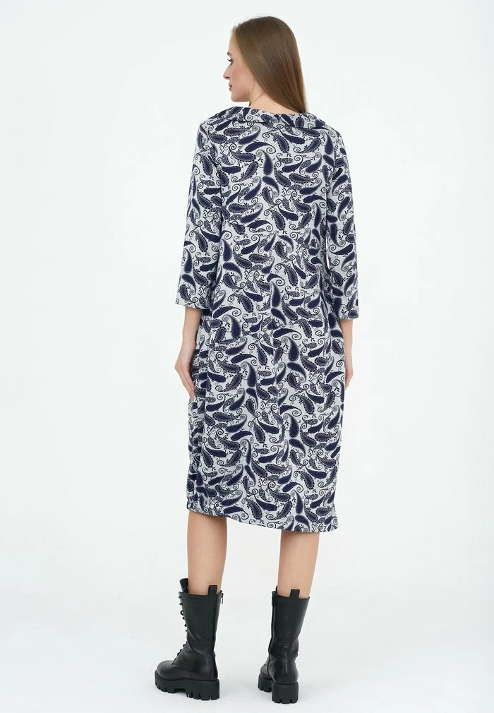 Madam-T IVONI - Robe De Jour - Grüne Farbe Blau 3 Madam-T IVONI - Robe De Jour - Grüne Farbe Blau – Image 3