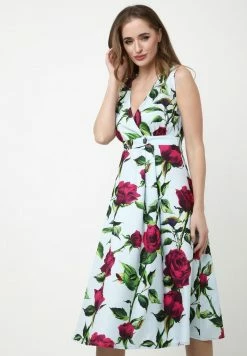 Madam-T GENEVRA - Robe De Jour - Blau, Purpurrot