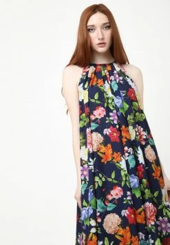 Madam-T FAVIA - Robe De Jour - Blau/koralle -Madam-T Soldes 2022 121730ab68264bc6851b94d7e9861d18