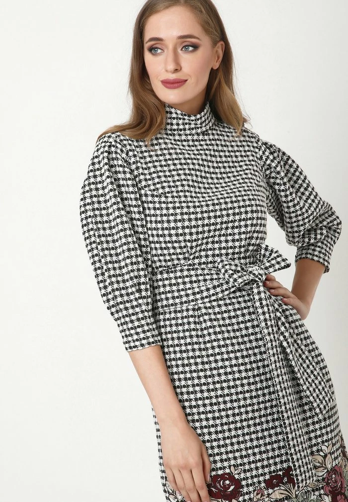 Madam-T Robe Fourreau - Weiß, Schwarz 4 Madam-T Robe Fourreau - Weiß, Schwarz – Image 4